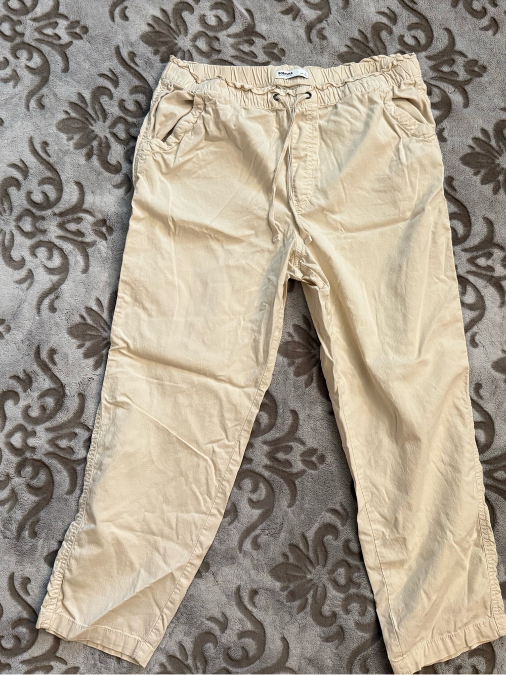 Sonoma Light Beige Women's Drawstring Chinos